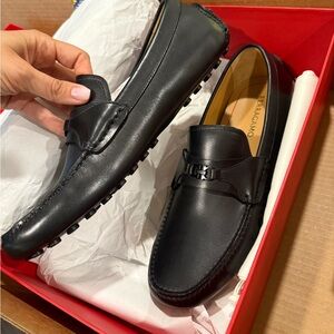 Nordstrom Black Leather Loafers Slip-Ons